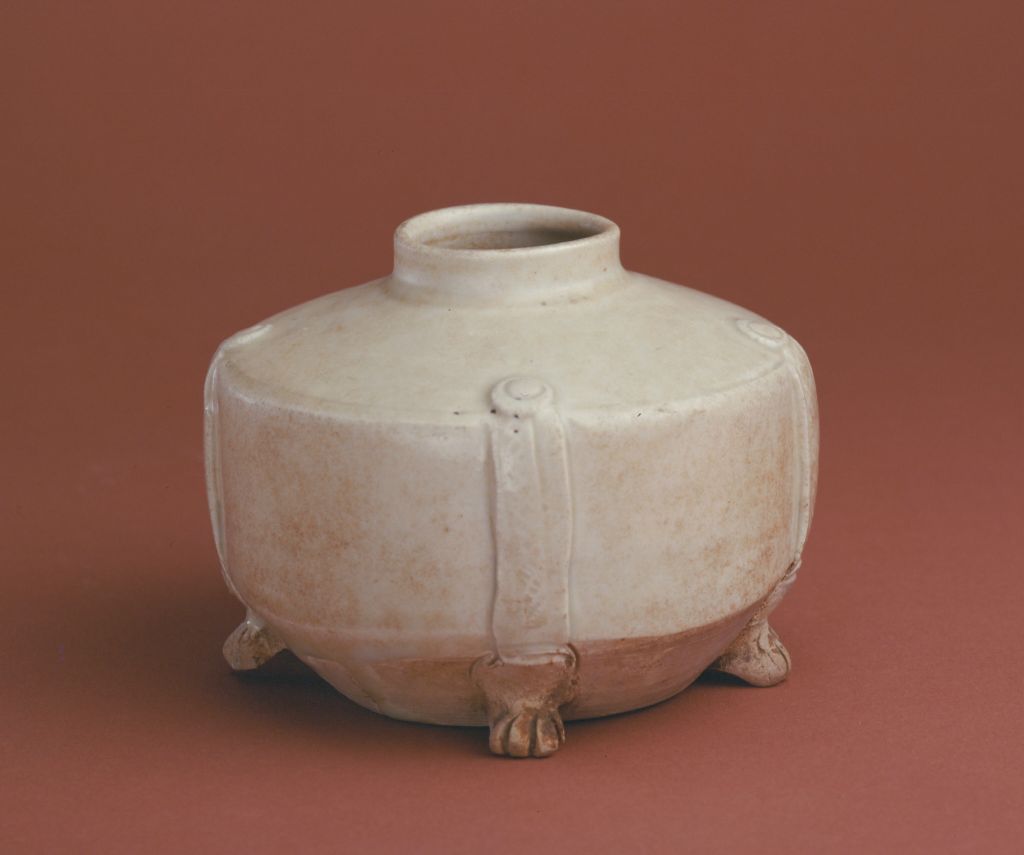 图片[1]-The blue glaze of Yue kiln is four-footed water cheng-China Archive